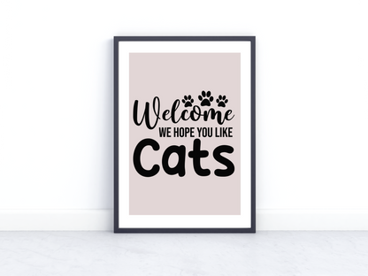 WELCOME SIGN FOR CATLOVERS